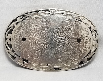Belt Buckle Women's Unisex Western Engraved Floral Design Southwestern Native