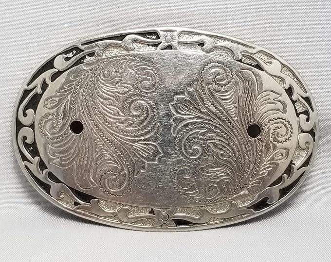Belt Buckle Women's Unisex Western Engraved Floral Design Southwestern Native