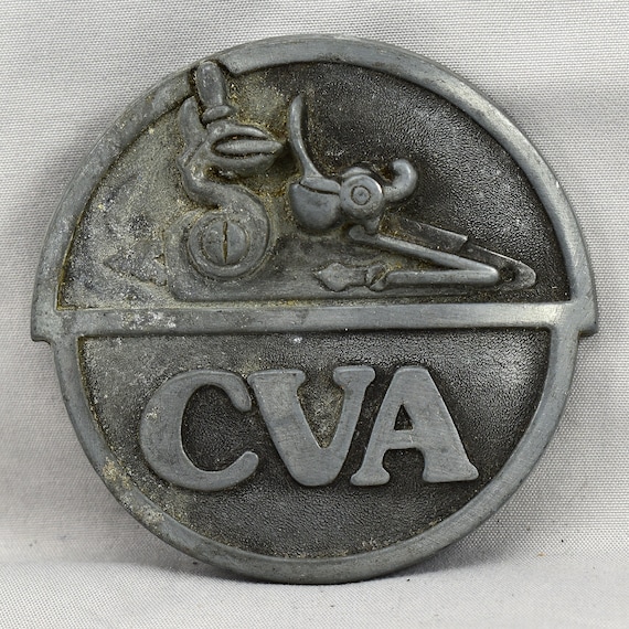 Belt Buckle 1978 CVA Connecticut Valley Arms Black Powder Muzzleloader Mountain