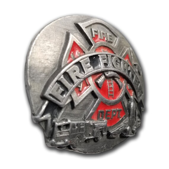 thumbnail image 2 of Vintage Style Fire Hero Firefighter FD Belt Buckle Gurtelschnalle Boucle De Cein 2 of 10