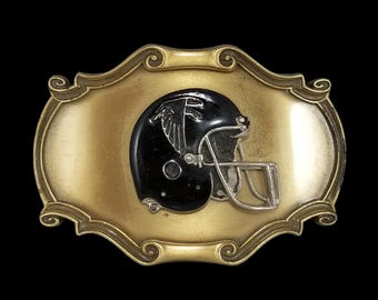 1978 Atlanta Falcons Helmet Vintage Belt Buckle, Raintree Brass Western Style