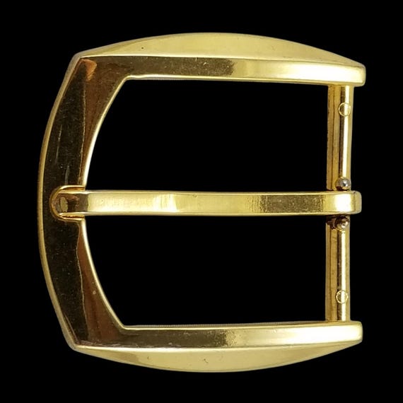 Vintage Gold Tone Belt Buckle Made in Spain Pin Buckle Single Prong