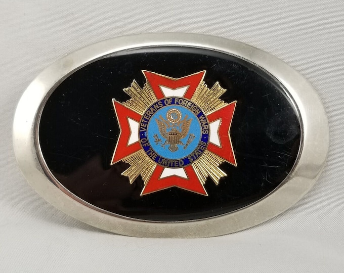 Vintage Belt Buckle Veterans Of Foreign Wars Of The United States