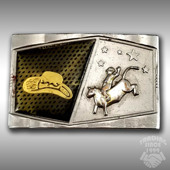Belt Buckle Cowboy 3D Hat Riding Rodeo Western Bucking Bull Southwest