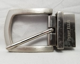 Vintage Perry Ellis Belt Buckle: Unisex Dress Up Closure (1-1/8" Belt)