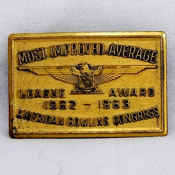Belt Buckle American Bowling Congress 1962 - 1963 League Award Most Improved