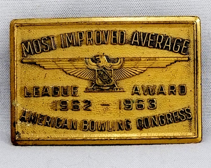 Belt Buckle American Bowling Congress 1962 - 1963 League Award Most Improved