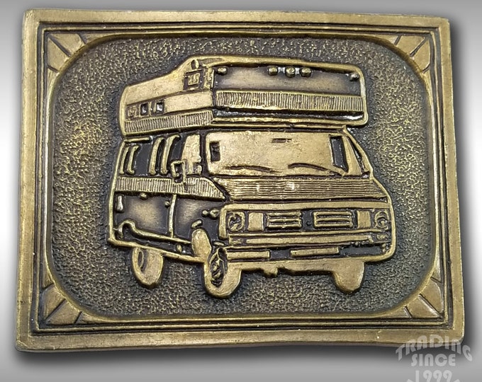 Belt Buckle 1970s 1980s Van RV Travel Campervan Winnebago Custom Motorhome