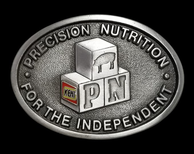 Vintage Kent Feeds Precision Nutrition Pewter Belt Buckle Limited Edition