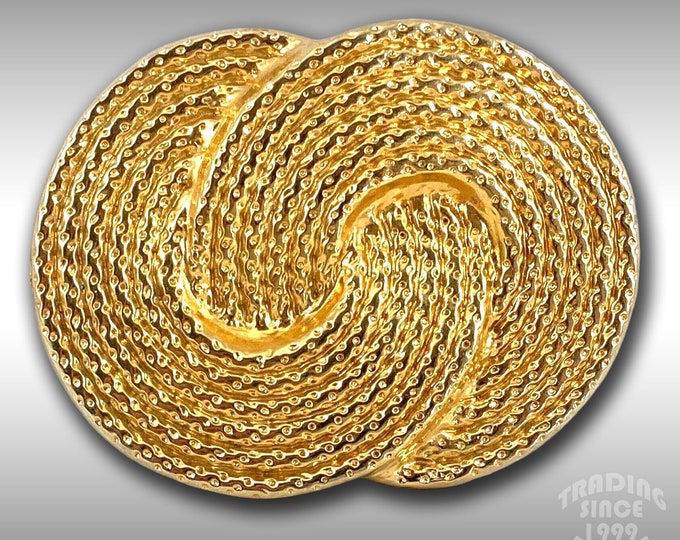 Vintage Belt Buckle Women's Nan Lewis Rope Woven Circles Women's 80s 90s