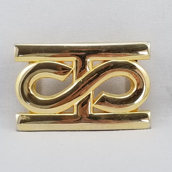 Vintage Belt Buckle Womens S Shape Infinity Gold Color