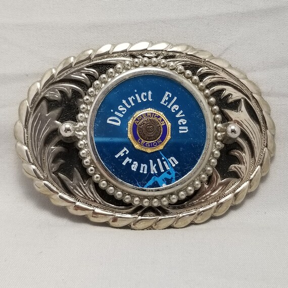 American Legion District Eleven Franklin Novelty Collectible Belt Buckle