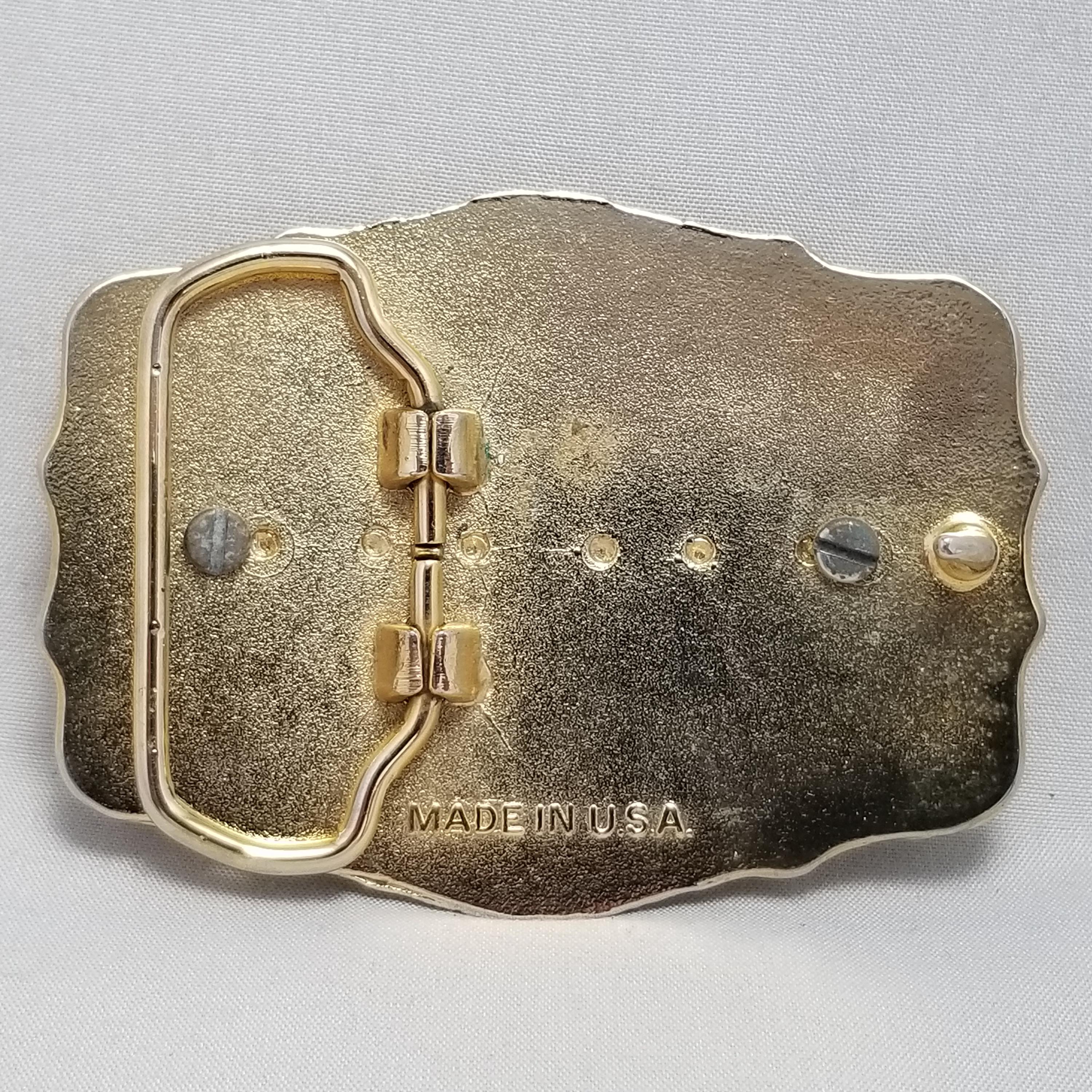 Vintage Belt Buckle Colorful Butterfly Gold Color Western  display picture 1