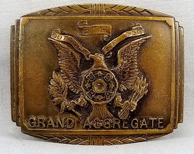 Belt Buckle 6th Grand Aggregate U.S. Revolver Association Robbins Co Attleboro