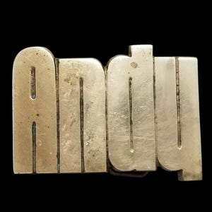 VTG Belt Buckle 1978 Solid Brass Name Andy Letters Taiwan Made By Baron Buckle