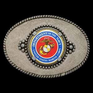 Vintage Belt Buckle Department Of The Navy United States Marine Corps USMC