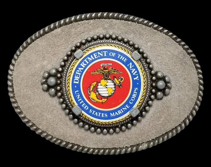 Vintage Belt Buckle Department Of The Navy United States Marine Corps USMC