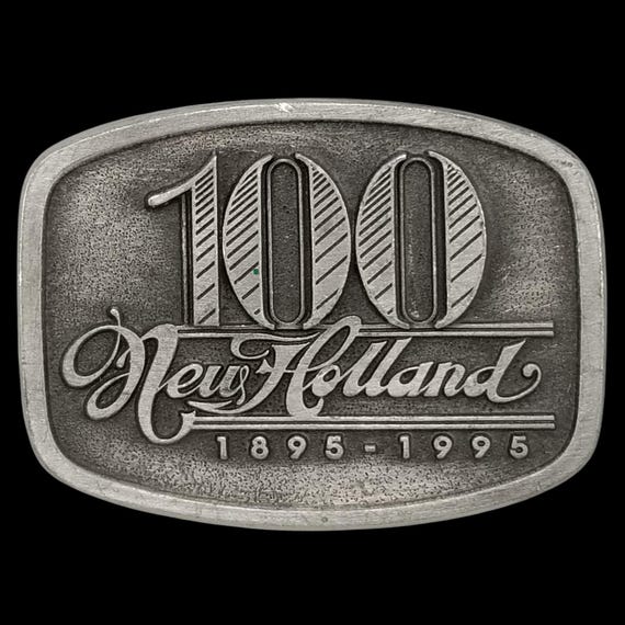 New Holland Pennsylvania 100th Anniversary Belt Buckle Pewter Limited Edition