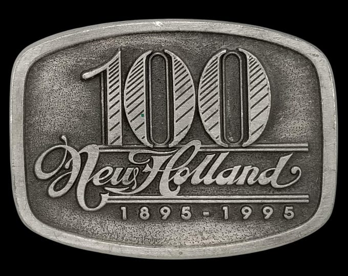 New Holland Pennsylvania 100th Anniversary Belt Buckle Pewter Limited Edition
