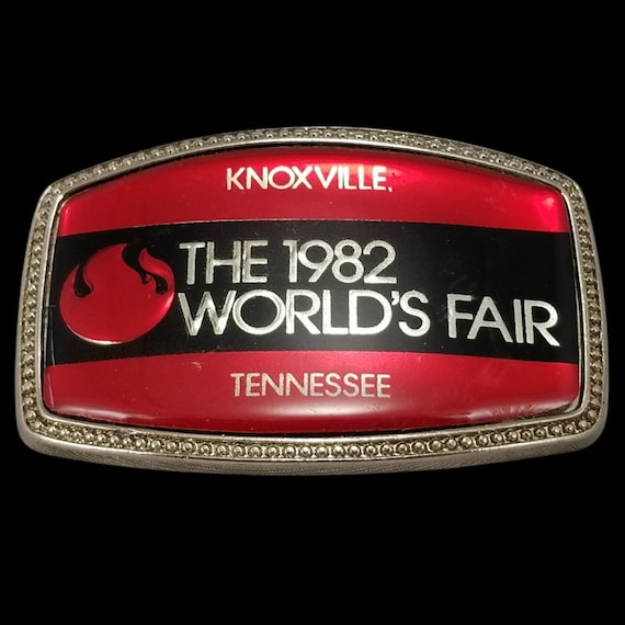Vintage 1982 World's Fair Knoxville Tennessee Belt Buckle Souvenir Collector
