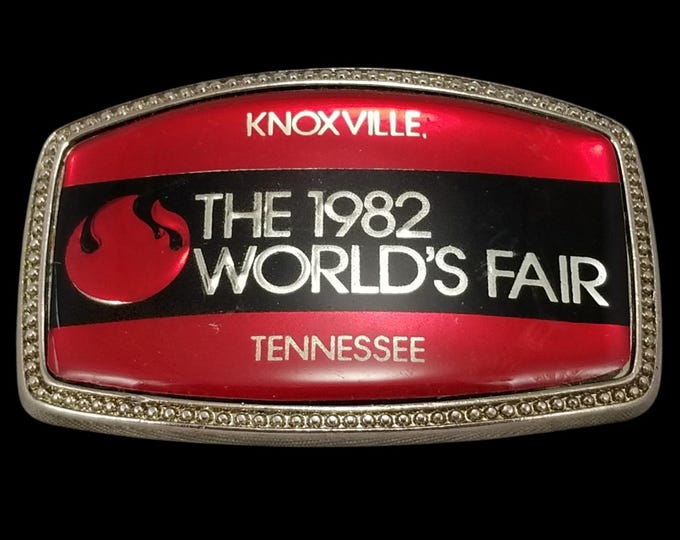 Vintage 1982 World's Fair Knoxville Tennessee Belt Buckle Souvenir Collector