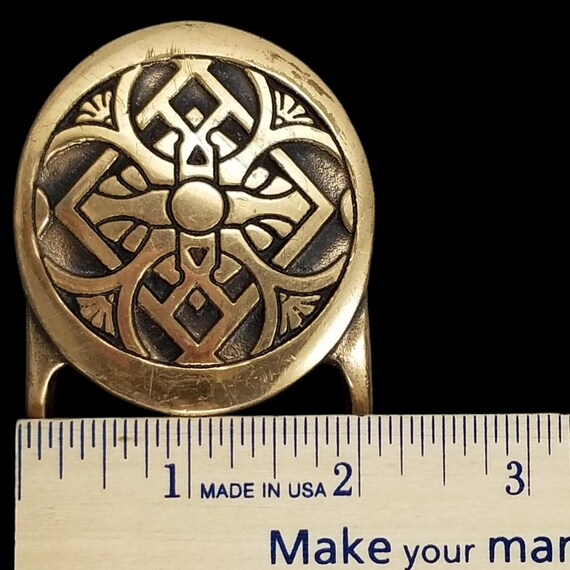 1975 Tech Ether Guild Inc Rays Solid Brass Belt B… - image 9