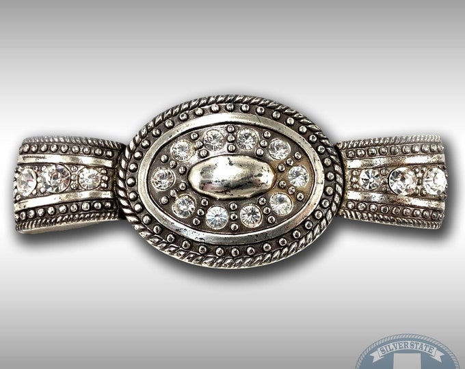 Belt Buckle Women's Rhinestone Bling Two-Piece Art-Deco Goth Victorian By Chicos