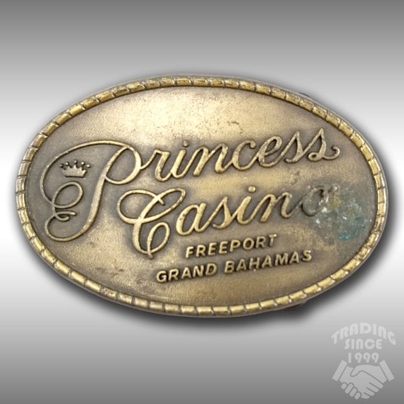 Vintage Princess Casino Freeport Grand Bahamas Novelty Belt Buckle