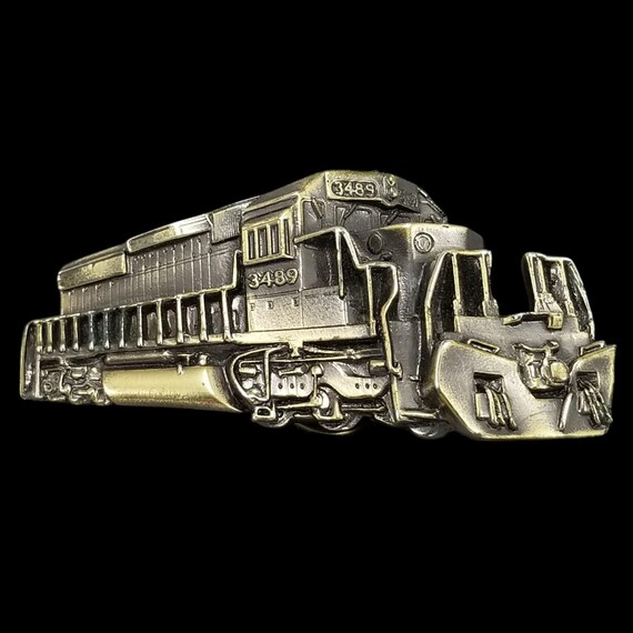 Vintage 1980 American Buckle Co. Train Locomotive Belt Buckle Limited Ed. 274