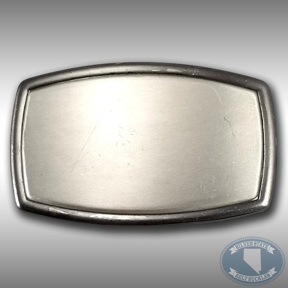 Vintage Belt Buckle Solid Brushed And Polished Stainless Steel Modern Design