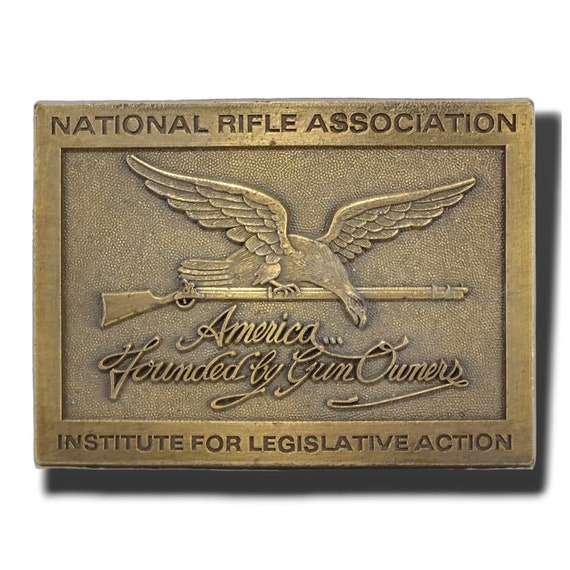 Vintage Belt Buckle NRA National Rifle Associatio… - image 2