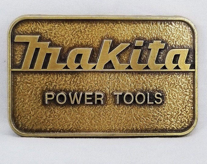 Makita Power Tools Belt Buckle Gold Tone Hardware Accessory