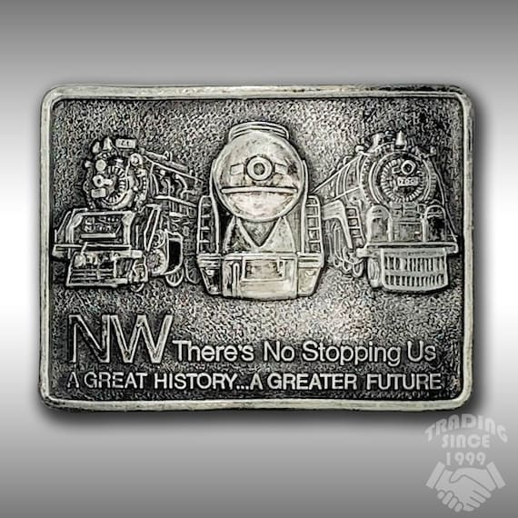Belt Buckle NW Norfolk & Western Railway Steam Engine Locomotive Century Canada