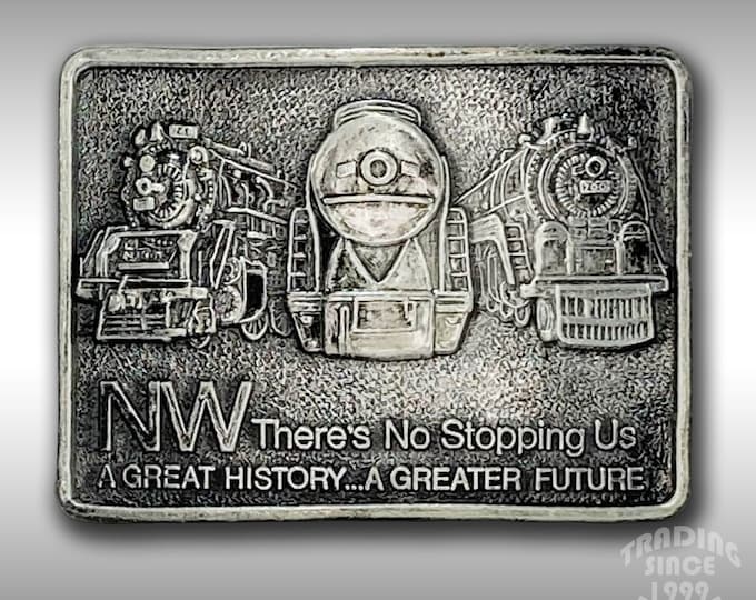 Belt Buckle NW Norfolk & Western Railway Steam Engine Locomotive Century Canada