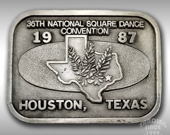 Boucle De Ceinture Collector - 32e Convention Nationale De Square Dance, Juin 1983 Louisville