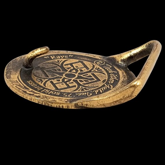 1975 Tech Ether Guild Inc Rays Solid Brass Belt B… - image 8