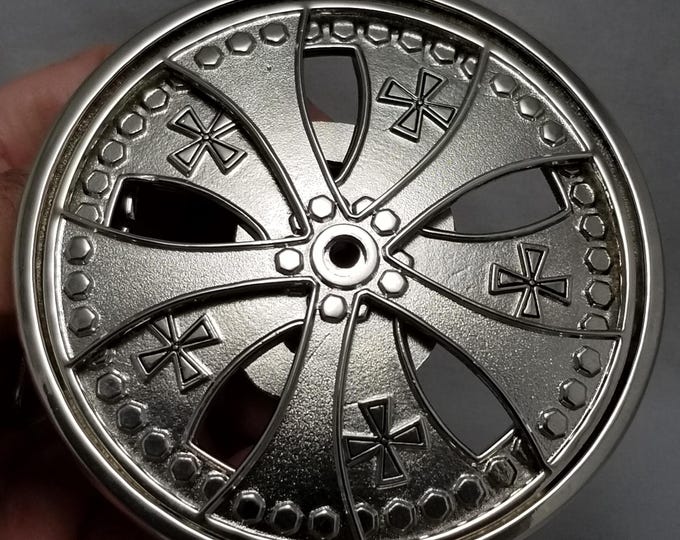 Belt Buckle Bottle Opener Spinner Wheel Spin Spinning Round Heavy Two-Piece
