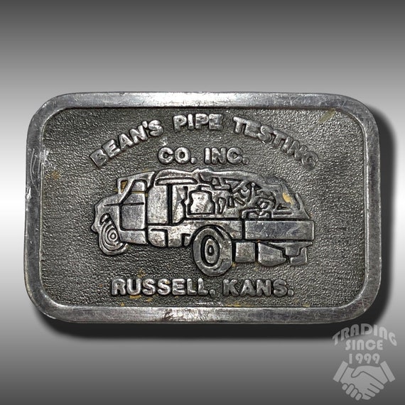 Belt Buckle Bean's Pipe Testing Co, Inc. Russell, Kansas Made By Hit Line USA