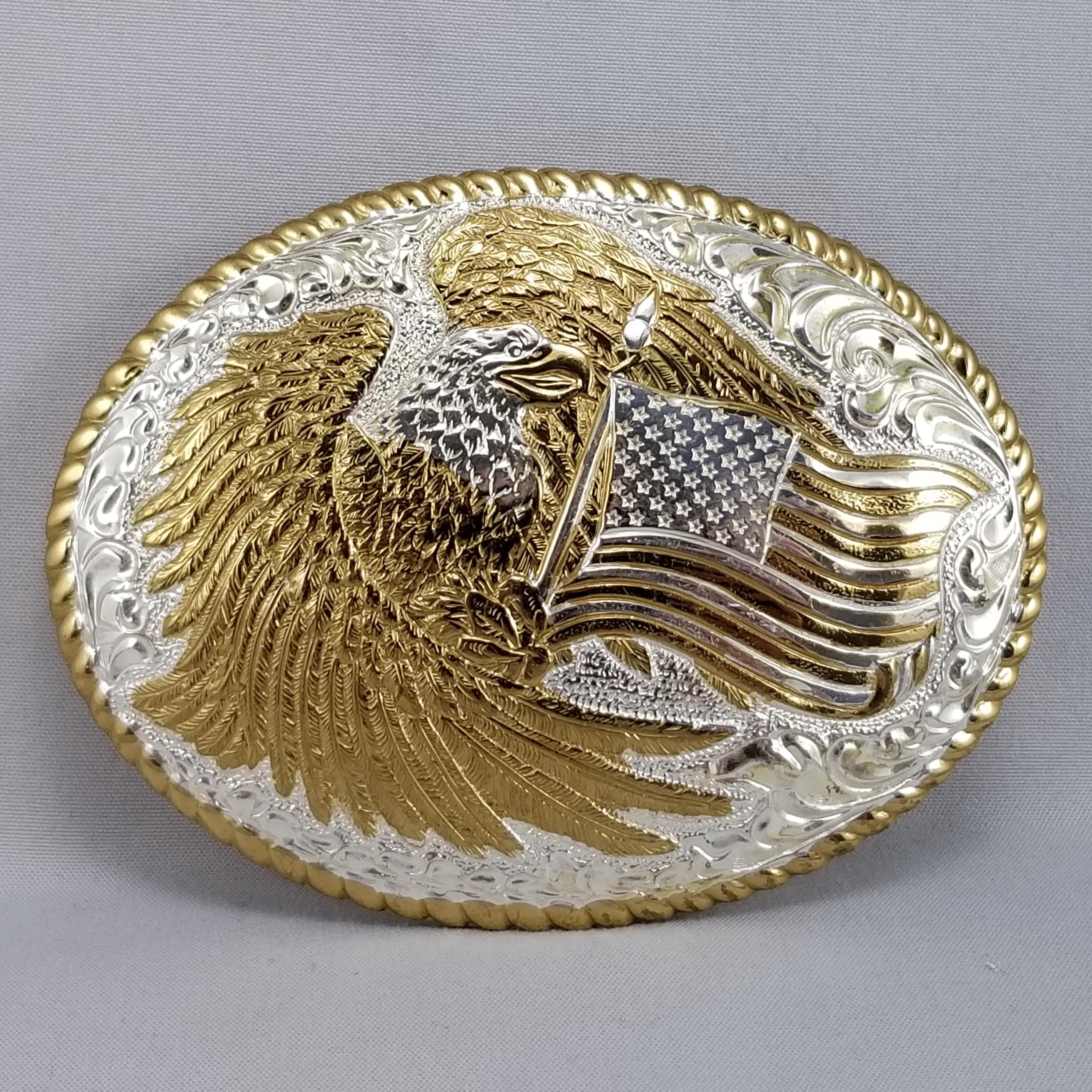 Crumrine Silver Electroplate on Jewelers Bronze Eagle American