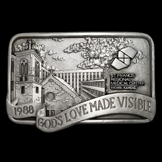 VTG Belt Buckle 1988 St. Francis Regional Medical Center Hospital Wichita Kansas