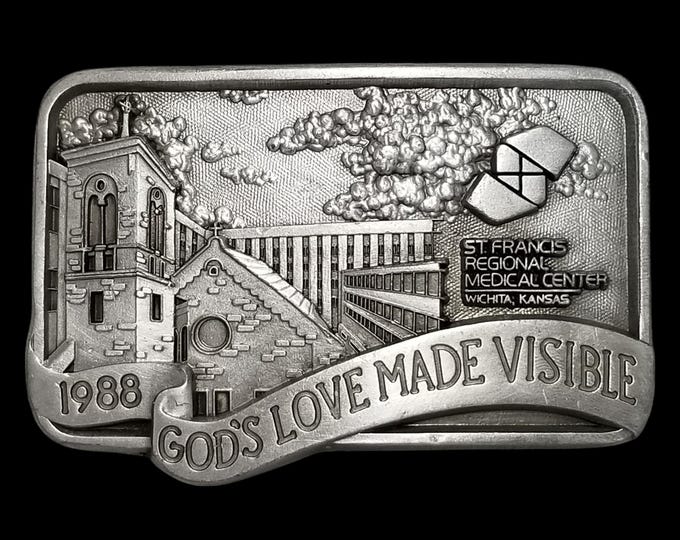 VTG Belt Buckle 1988 St. Francis Regional Medical Center Hospital Wichita Kansas