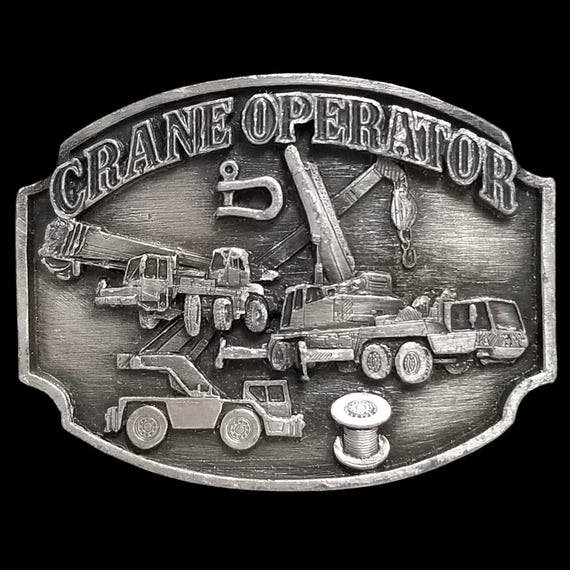 Crane Operator Belt Buckle Construction Heavy Equipment Trade Specialties Pewter