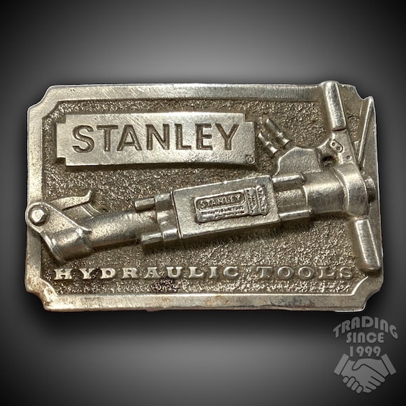 Vintage Stanley Hydraulic Tools Belt Buckle Limited Edition 1972–1982 Collectible