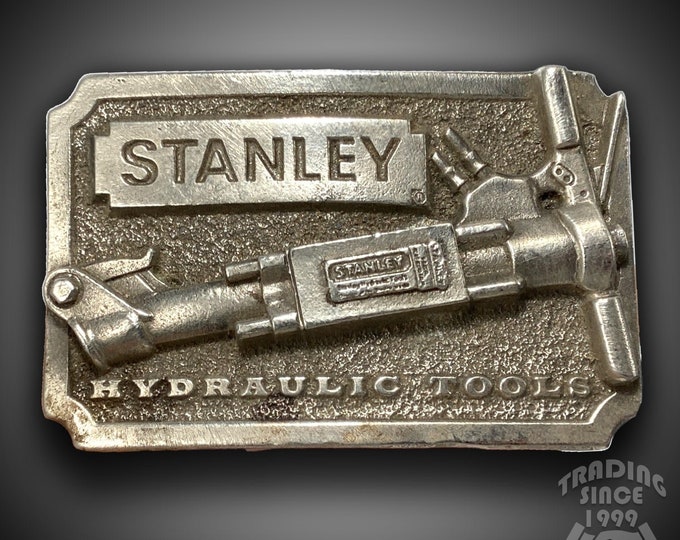 Vintage Stanley Hydraulic Tools Belt Buckle Limited Edition 1972–1982 Collectible