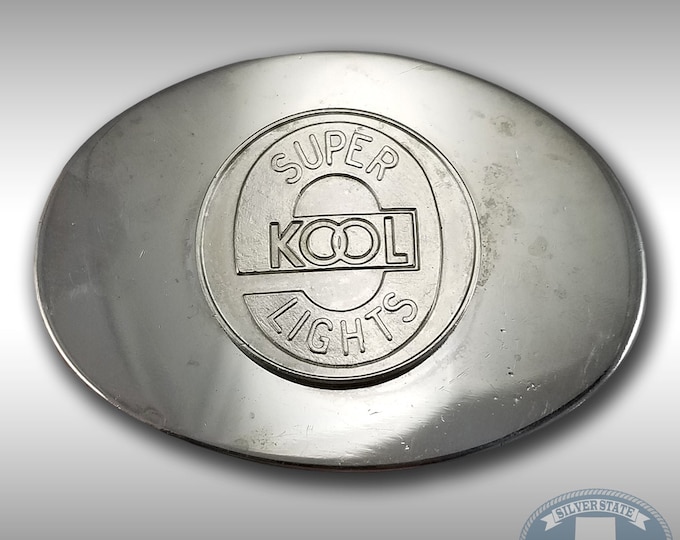 Vintage KOOL Cigarette Belt Buckle, Advertising Collectible