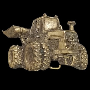 Bulldozer en laiton, boucle de ceinture, équipement lourd, engin de terrassement, construction