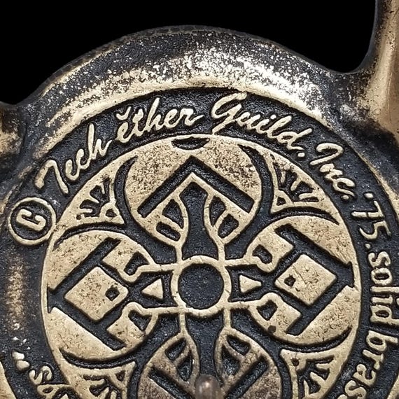 1975 Tech Ether Guild Inc Rays Solid Brass Belt B… - image 5