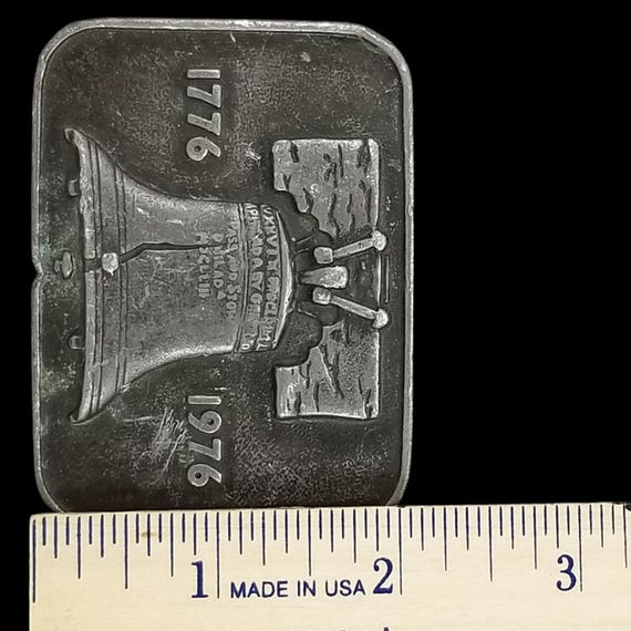 1976 Vintage Liberty Bell 1776 1976 Bicentennial Belt Buckle Made