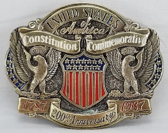Belt Buckle 1987 United States Of America Constitution 200th Anniversary USA