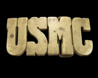 USMC United States Marine Corps Military NAP Brass Vintage 1988 Belt Buckle  - Etsy